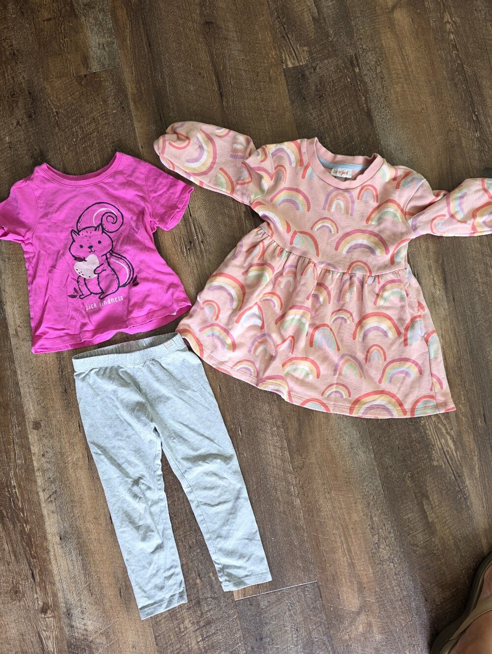 Girls Size 3t Lot. Gap Leggings And T Shirt And Cat And Jack Dress